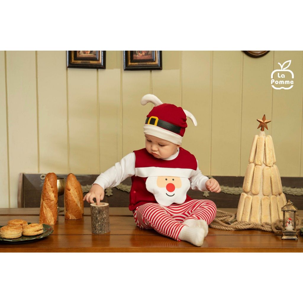 Lapom Bộ dài tay kèm áo gile La Pomme mùa an lành ghé chơi