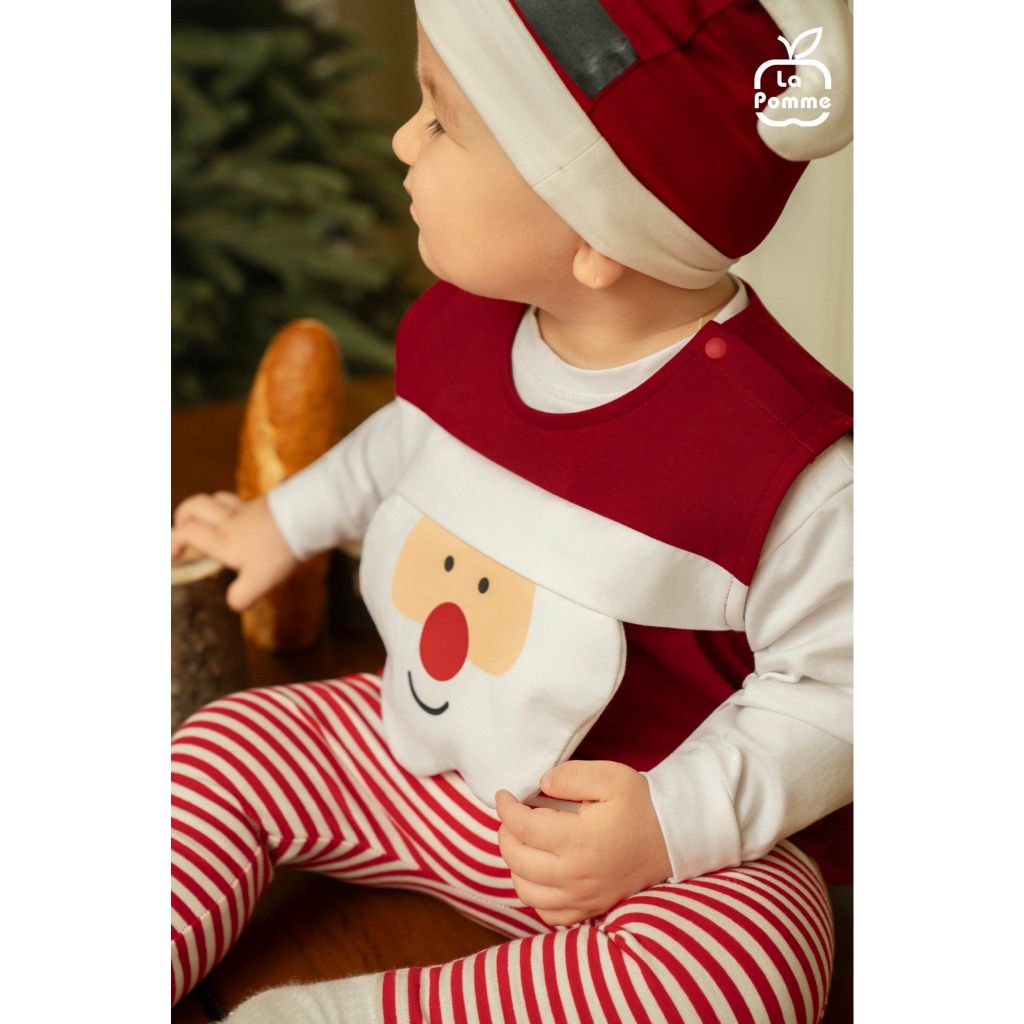 Lapom Bộ dài tay kèm áo gile La Pomme mùa an lành ghé chơi