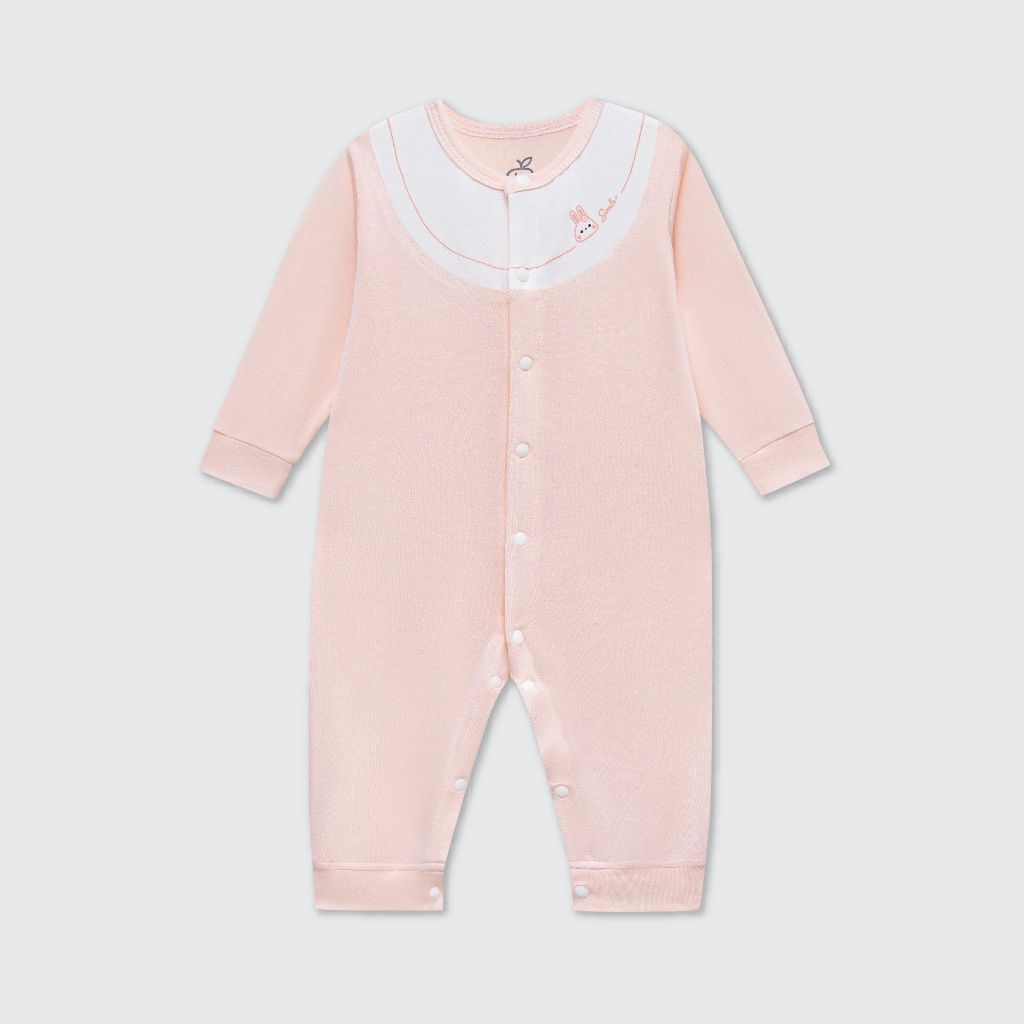 Lapom Body dài tay La Pomme phối cổ ngọt ngào - Đồ sơ sinh cho bé trai bé gái