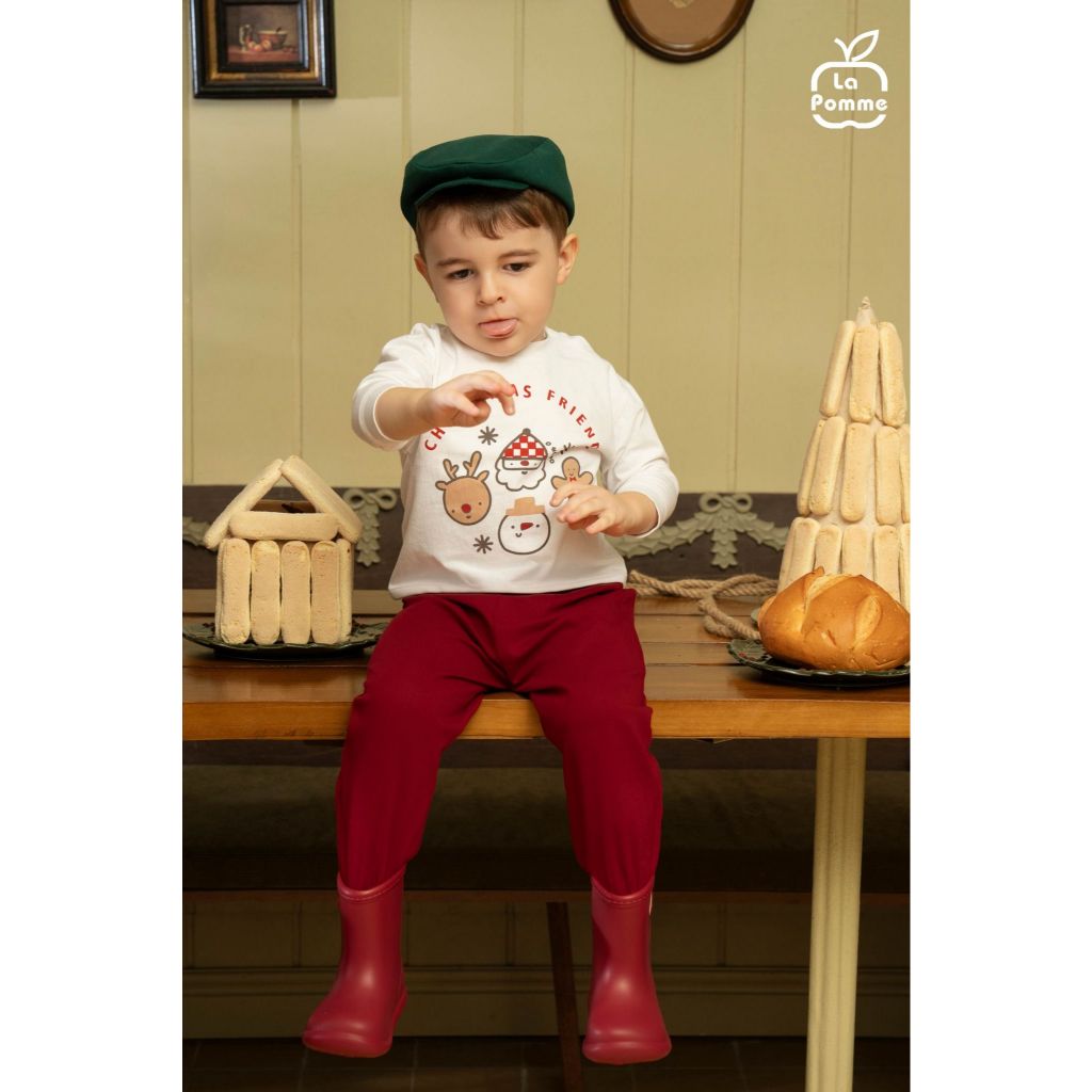 Lapom Bộ dài tay La Pomme bữa tiệc giáng sinh - Đồ Noel cho bé - Đồ noel Lapom