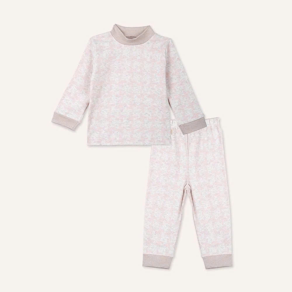 (6M-5Y) Bộ dài tay cổ tròn BUBABY Vải  Mềm mát Signature Cao Cấp Cho Bé
