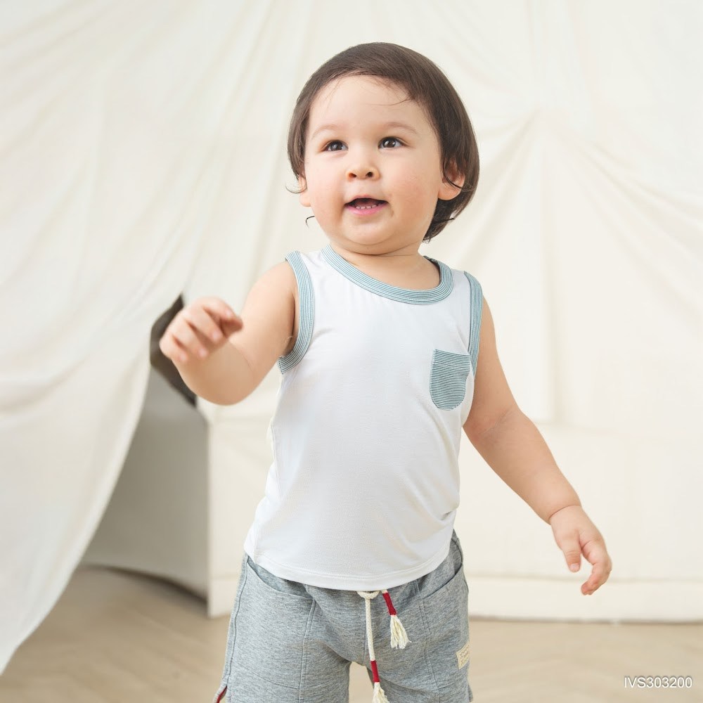 BU Baby (6M-5Y) Set 2 áo cộc tay cho bé trai thoáng mát Viscose IVS303200 | Hàng chính hãng