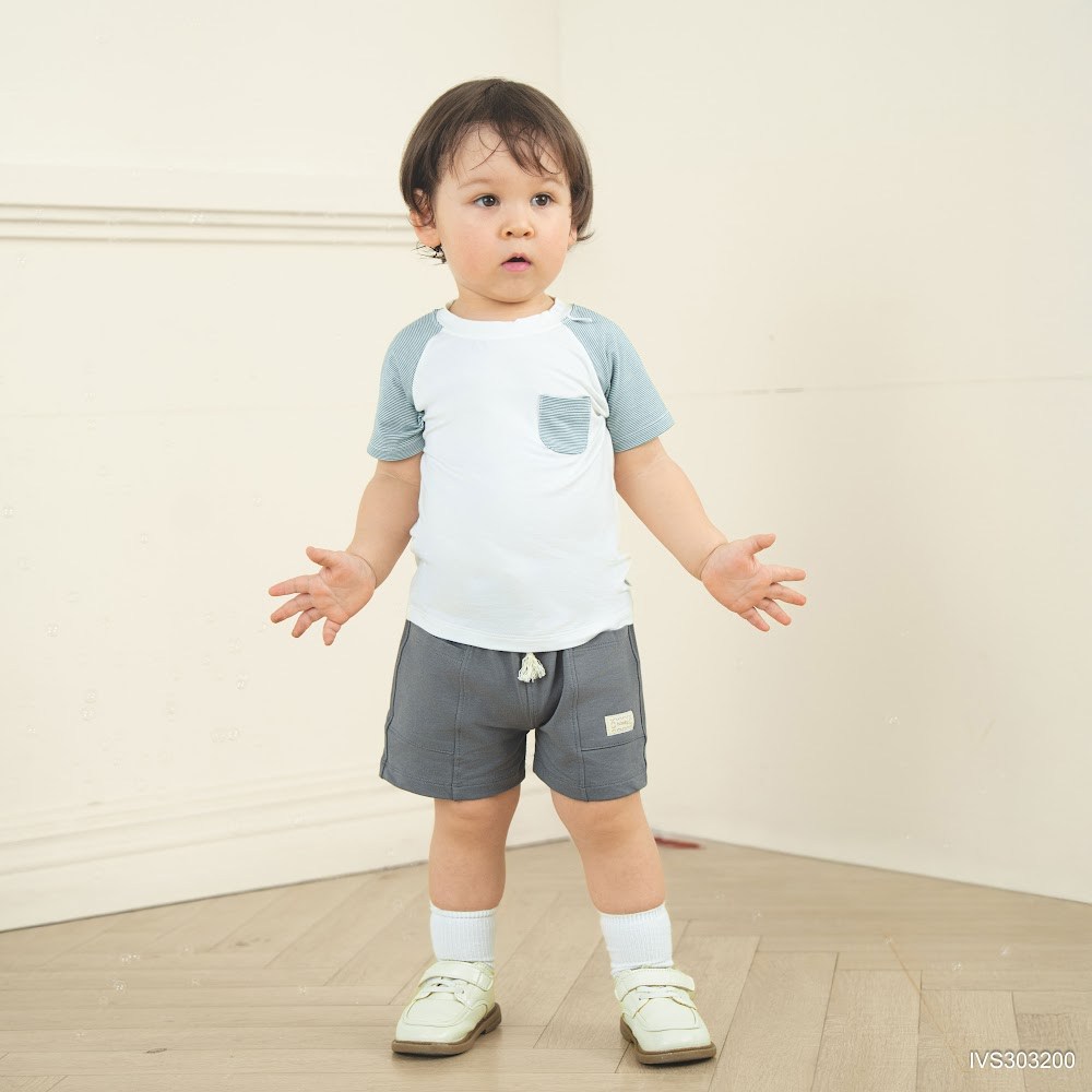 BU Baby (6M-5Y) Set 2 áo cộc tay cho bé trai thoáng mát Viscose IVS303200 | Hàng chính hãng