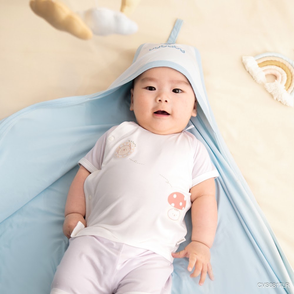 BU Baby Phụ kiện chăm sóc giấc ngủ Chăn ủ có mũ Little Rainbow Viscose CVS0817LR | Hàng Chính hãng