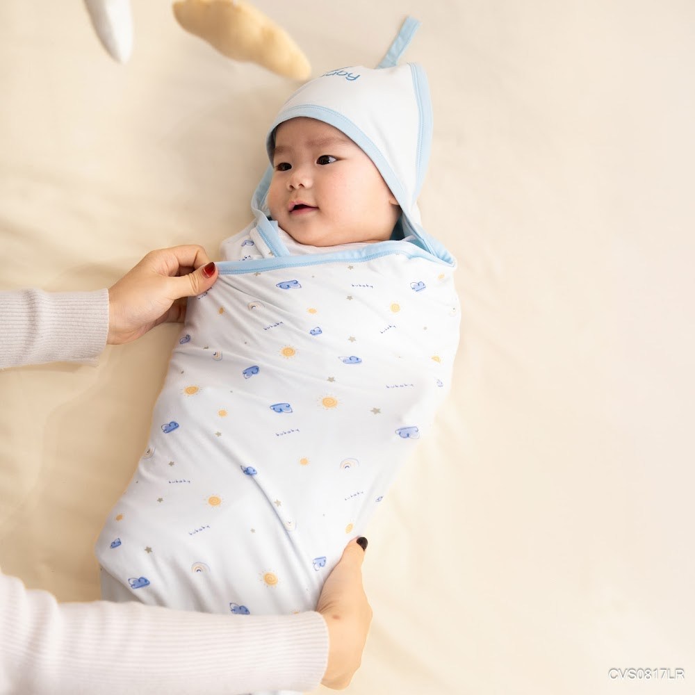 BU Baby Phụ kiện chăm sóc giấc ngủ Chăn ủ có mũ Little Rainbow Viscose CVS0817LR | Hàng Chính hãng