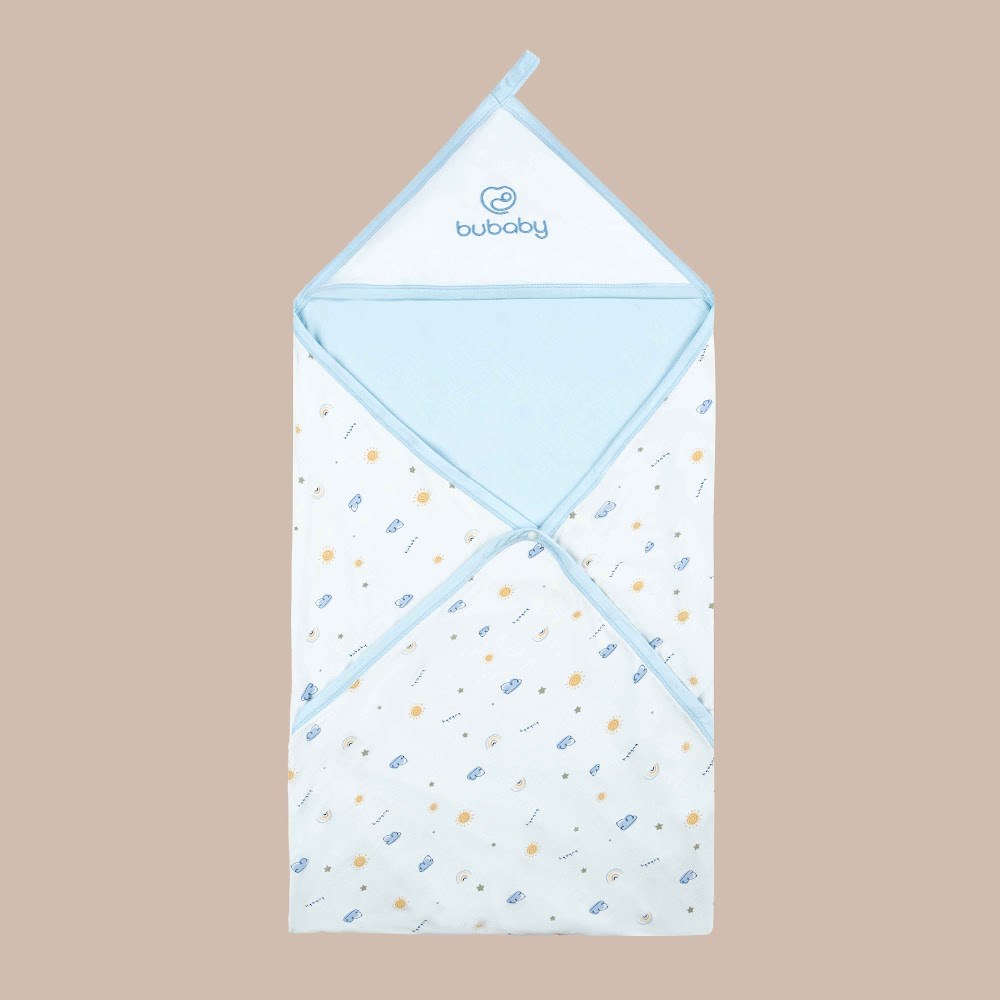 BU Baby Phụ kiện chăm sóc giấc ngủ Chăn ủ có mũ Little Rainbow Viscose CVS0817LR | Hàng Chính hãng