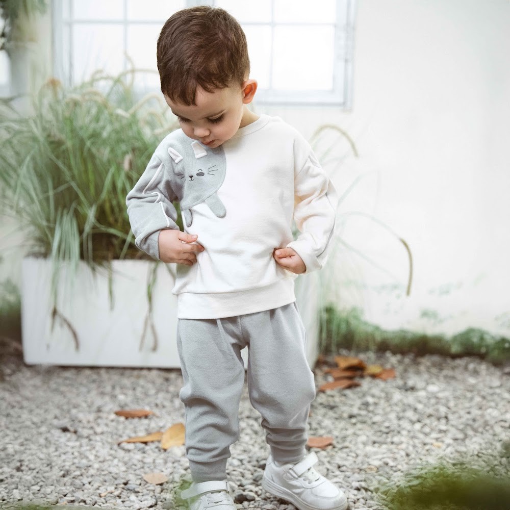 BU Baby (6M-24M) Bộ dài tay cài vai Thu êm BU Cotton BCT110108 | Quần áo chính hãng