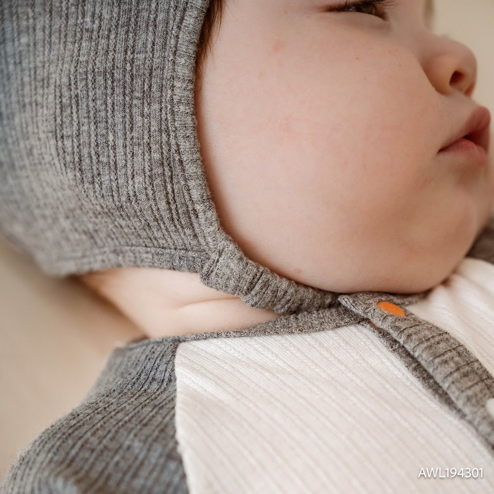 (1M-12M) Mũ Bonnet tai gấu BU Baby AWL194301 | Phụ kiện sơ sinh chính hãng