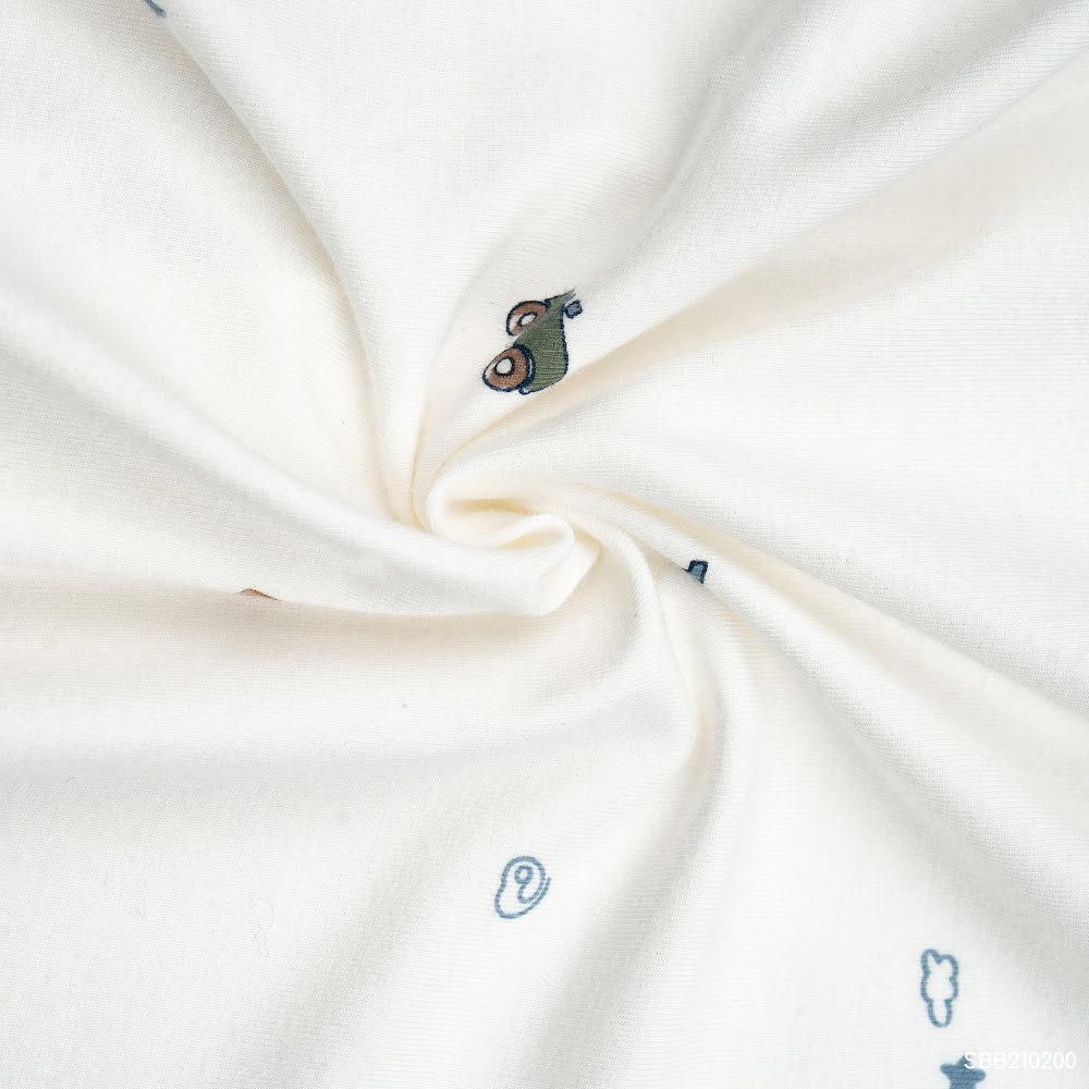 BU Baby (0M-9M) Body dài tay cài giữa Little Car Bamboo SBB210200 | Body sơ sinh chính hãng