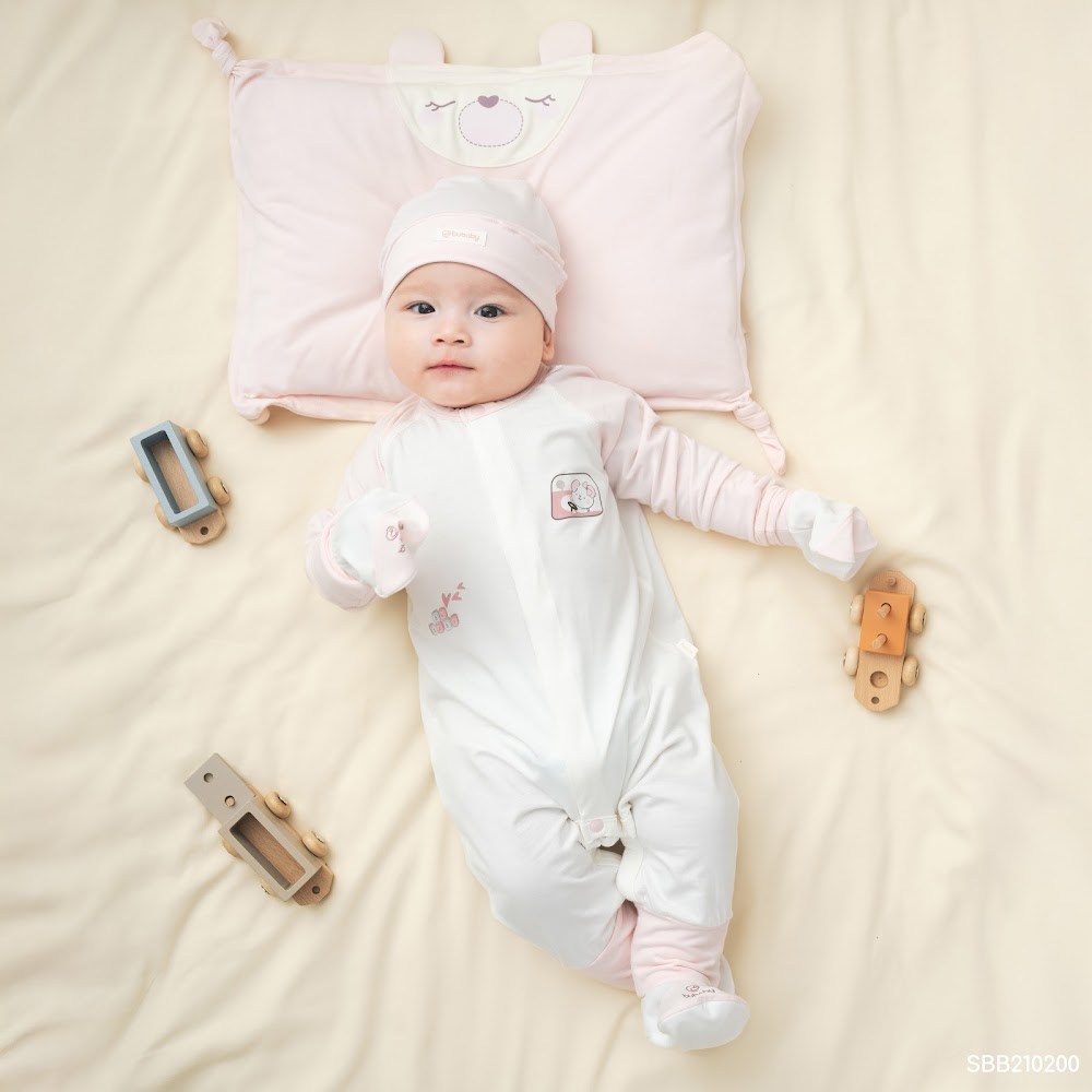 BU Baby (0M-9M) Body dài tay cài giữa Little Car Bamboo SBB210200 | Body sơ sinh chính hãng