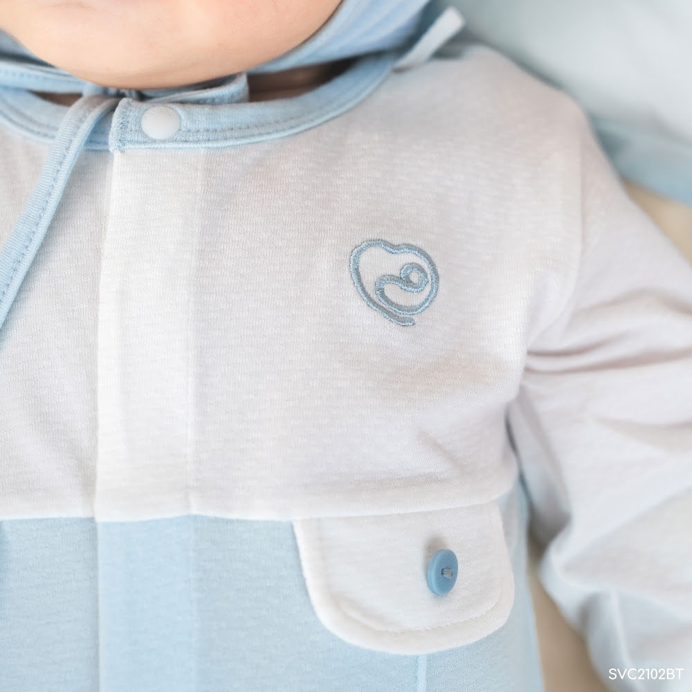 BU Baby (0M-3M) Body dài tay cài giữa bé trai bé gái Viscose Cotton SVC2102BT |Body sơ sinh chính hãng