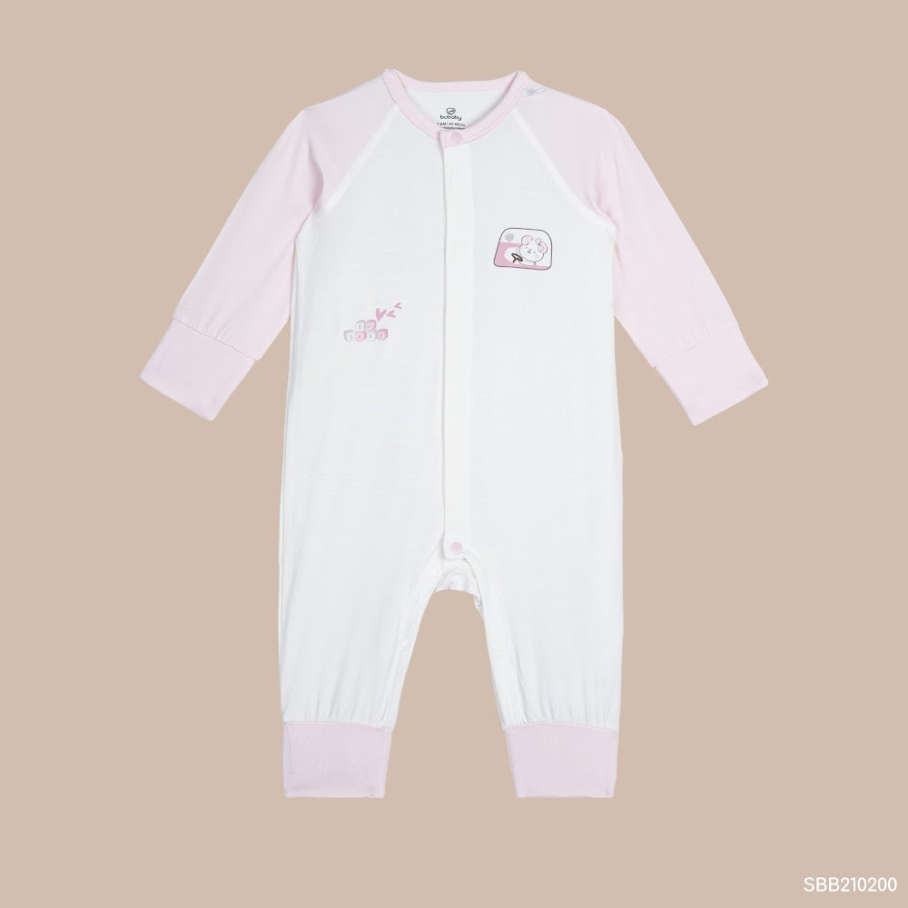 BU Baby (0M-9M) Body dài tay cài giữa Little Car Bamboo SBB210200 | Body sơ sinh chính hãng