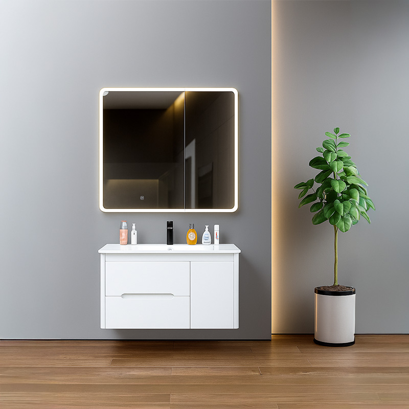 Tủ Lavabo SARIKA® TLB29 nhựa PVC cao cấp Gương Led