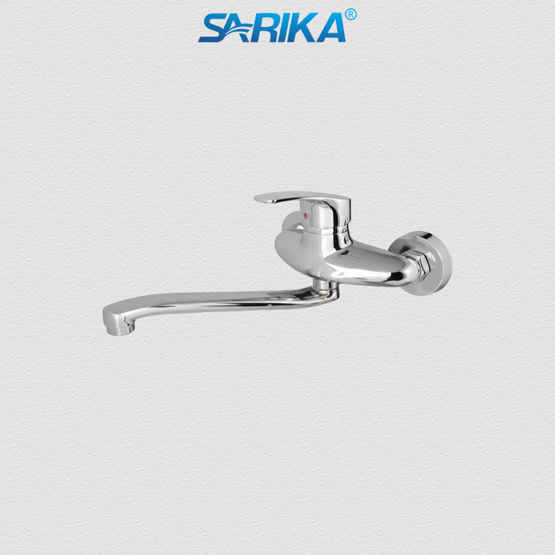 Vòi Rửa Chén Nóng Lạnh SARIKA® SR319 Đồng Thau Mạ Crom Âm Tường