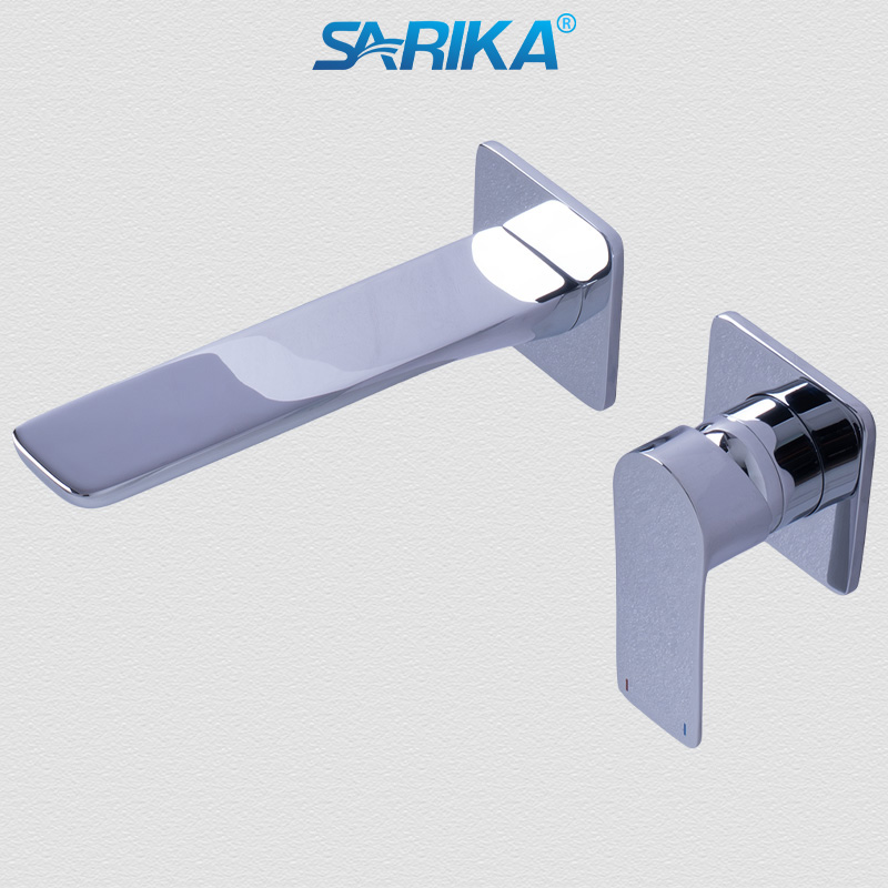 Vòi Lavabo Âm Tường Nóng Lạnh SARIKA® SR229 Đồng Thau Mạ Crom