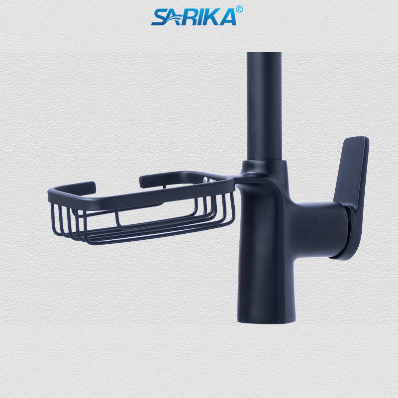 Vòi Rửa Chén Nóng Lạnh SARIKA® SR332 Đồng Thau Mạ Crom Đen