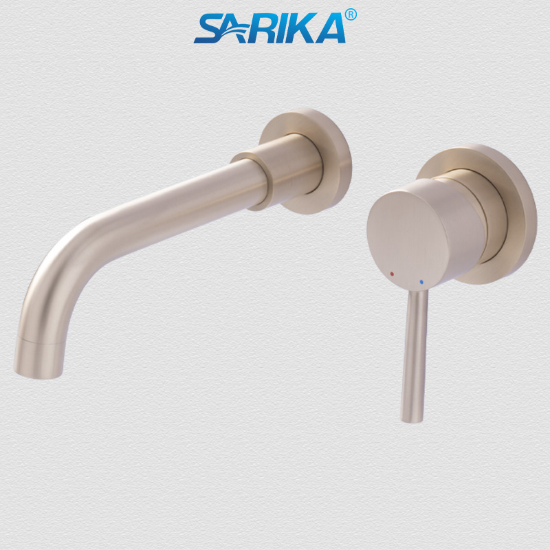 Vòi Lavabo Âm Tường Nóng Lạnh SARIKA® SR228 Đồng Thau Mạ Crom