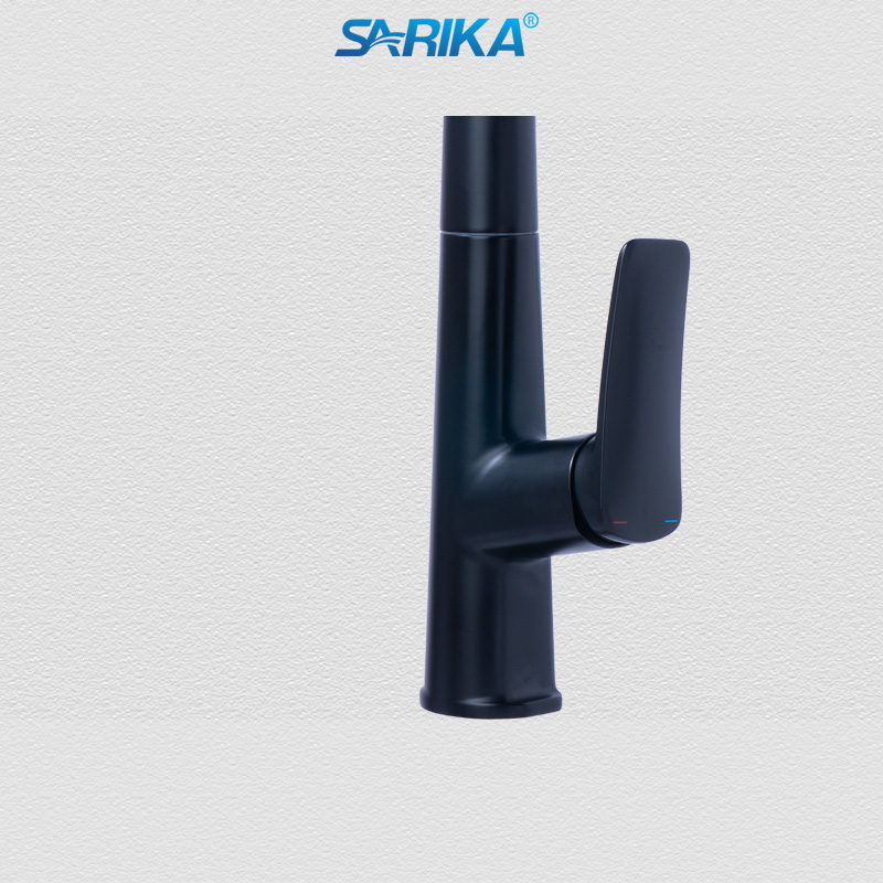 Vòi Rửa Chén Nóng Lạnh SARIKA® SR330 Đồng Thau Mạ Crom Đen