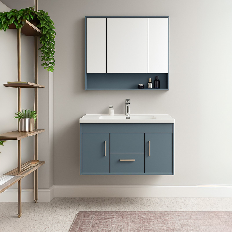 Tủ Lavabo SARIKA® TLB39 Nhựa PVC Cao Cấp Gương Led