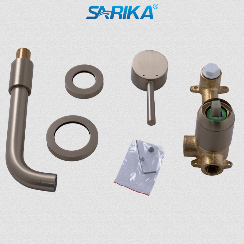 Vòi Lavabo Âm Tường Nóng Lạnh SARIKA® SR228 Đồng Thau Mạ Crom