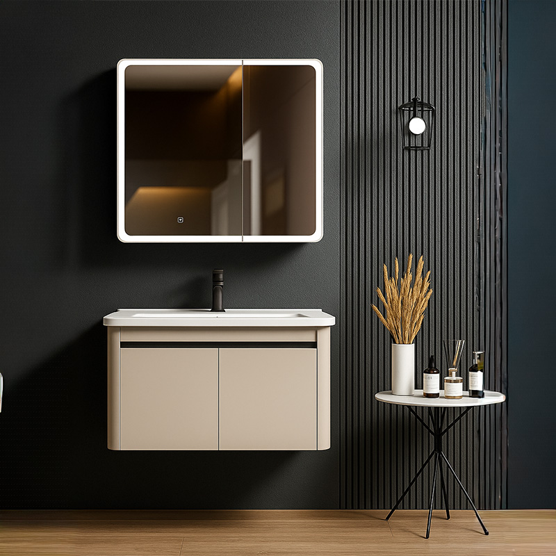 Tủ Lavabo Góc SARIKA® TLB52 Nhôm Cao Cấp Gương Led Cảm Ứng