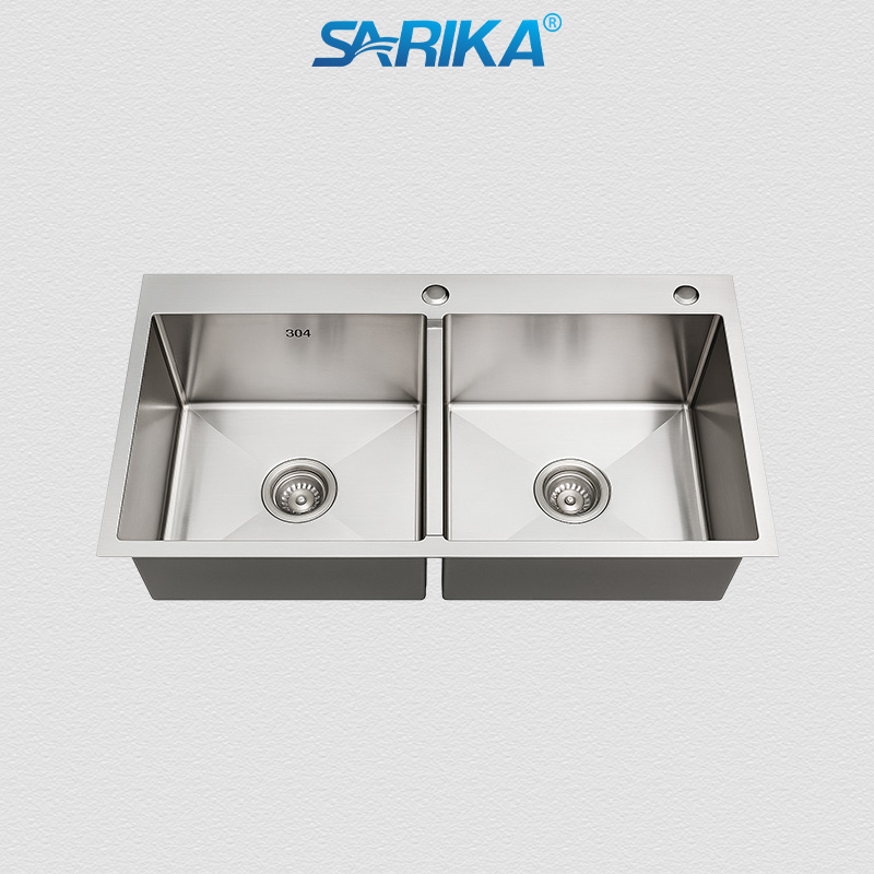 Chậu Rửa Chén SARIKA® CR09 Inox 304 2 Hộc Đều