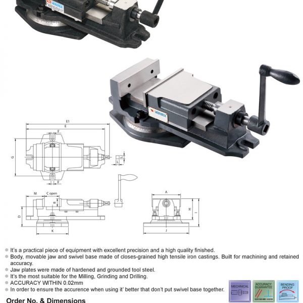 Ê TÔ MÁY PHAY - VERTEX