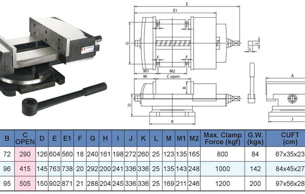 Ê TÔ MÁY PHAY - VERTEX