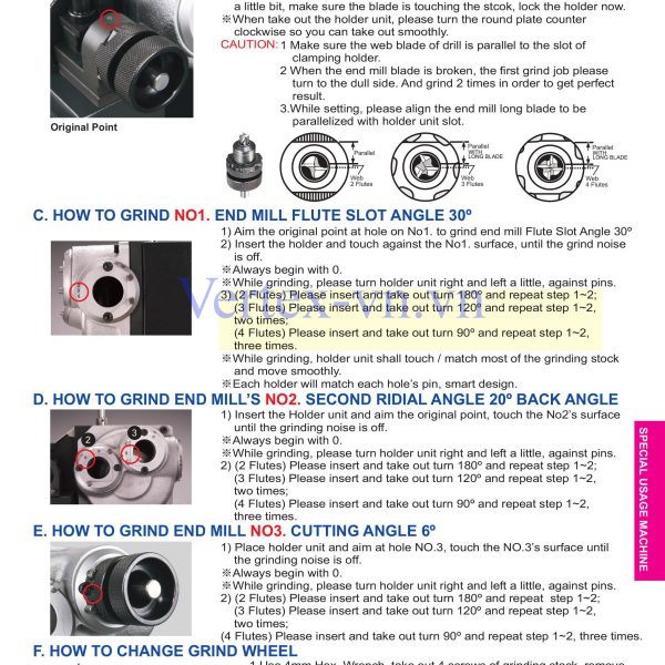 MÁY MÀI DAO PHAY NGÓN - VERTEX