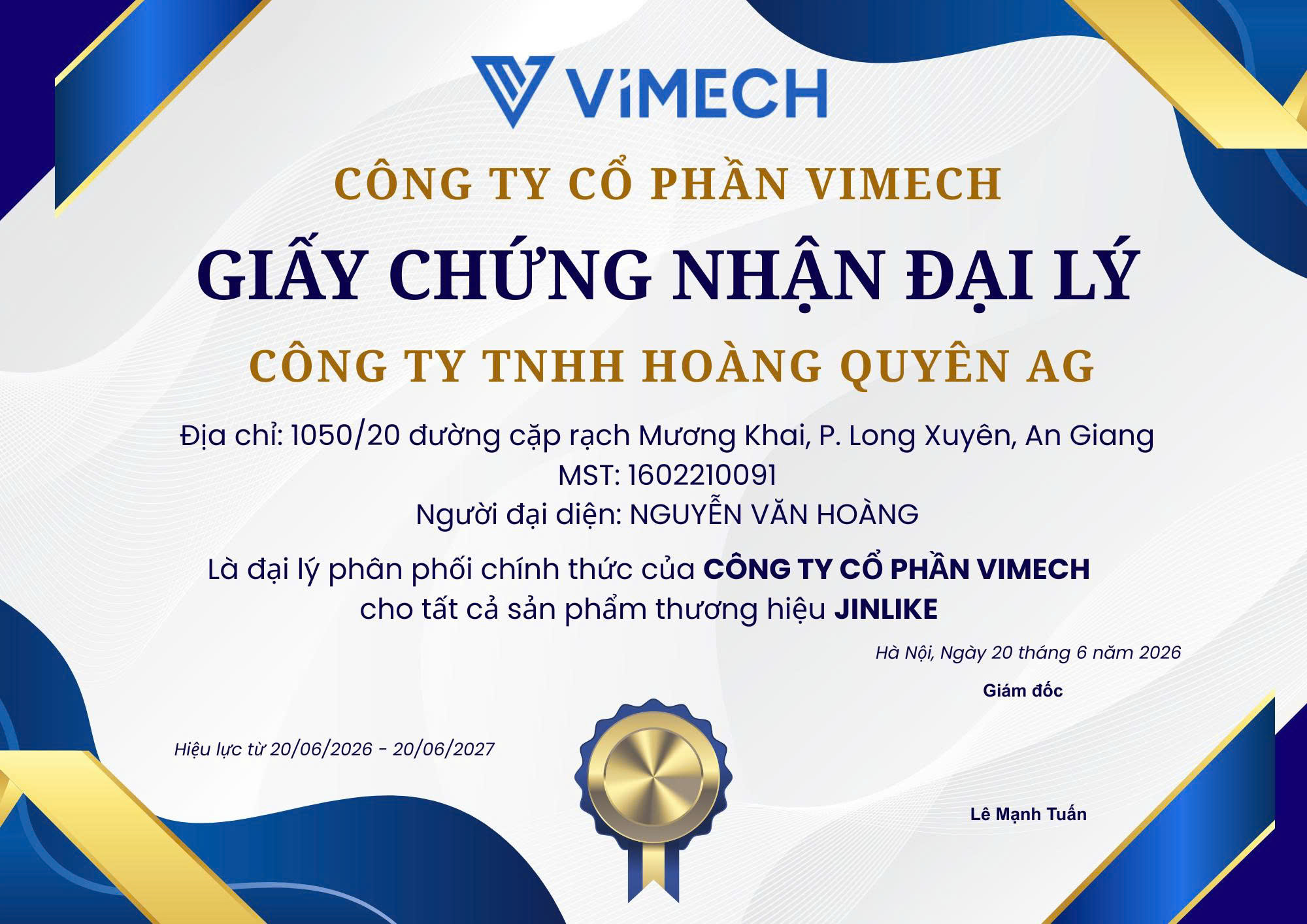 Vimech Chính Thức Có Nhà Phân Phối Tại An Giang – Cung Cấp Đá Cắt , Đá Mài Jinlike Chính Hãng