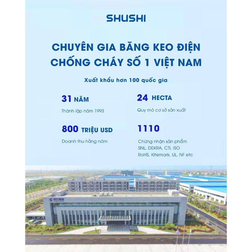 Băng Keo Cách Điện ShuShi Thương Hiệu Nhật Bản P101N-180