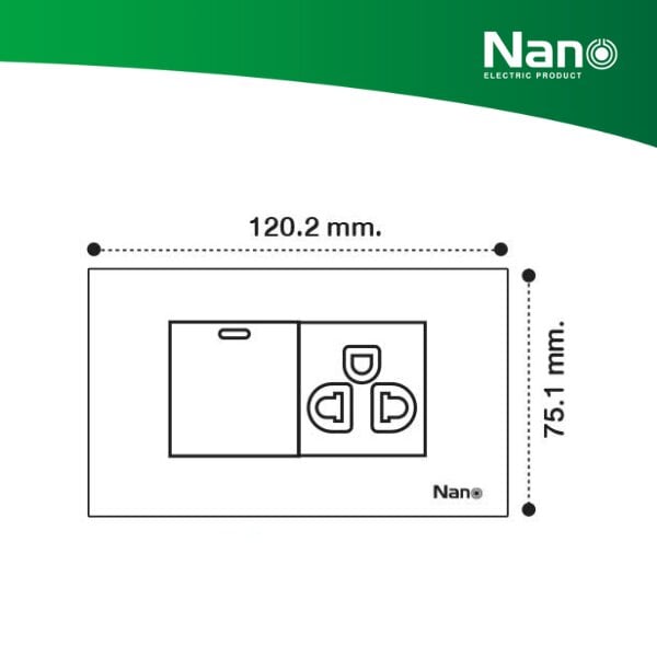 1 Ổ - 1 CÔNG TẮC CP15-W