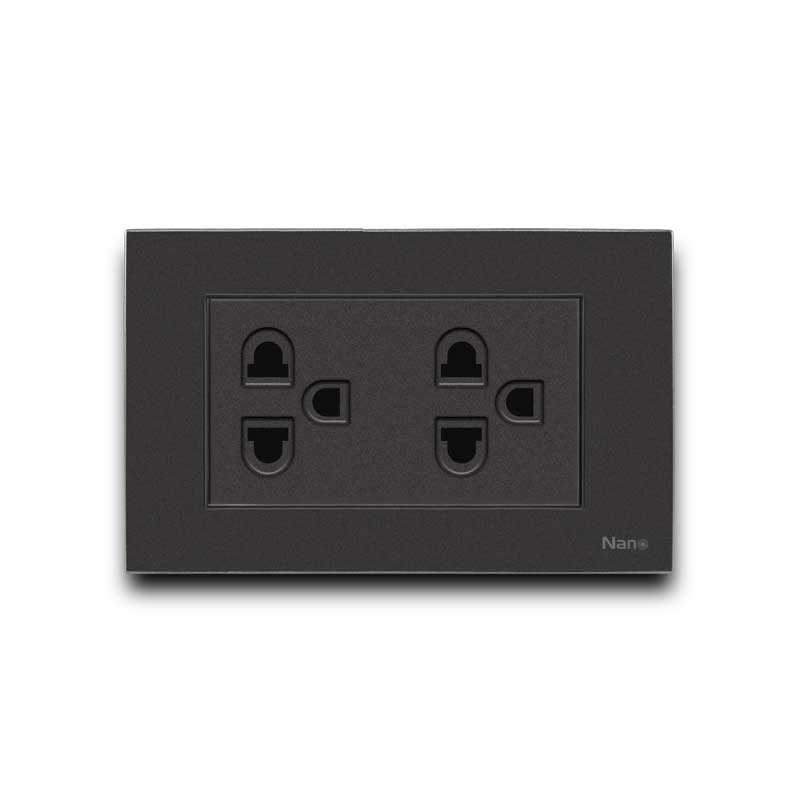 BỘ MẶT NHỰA + 1 Ổ CĂM ĐÔI CP55R-W