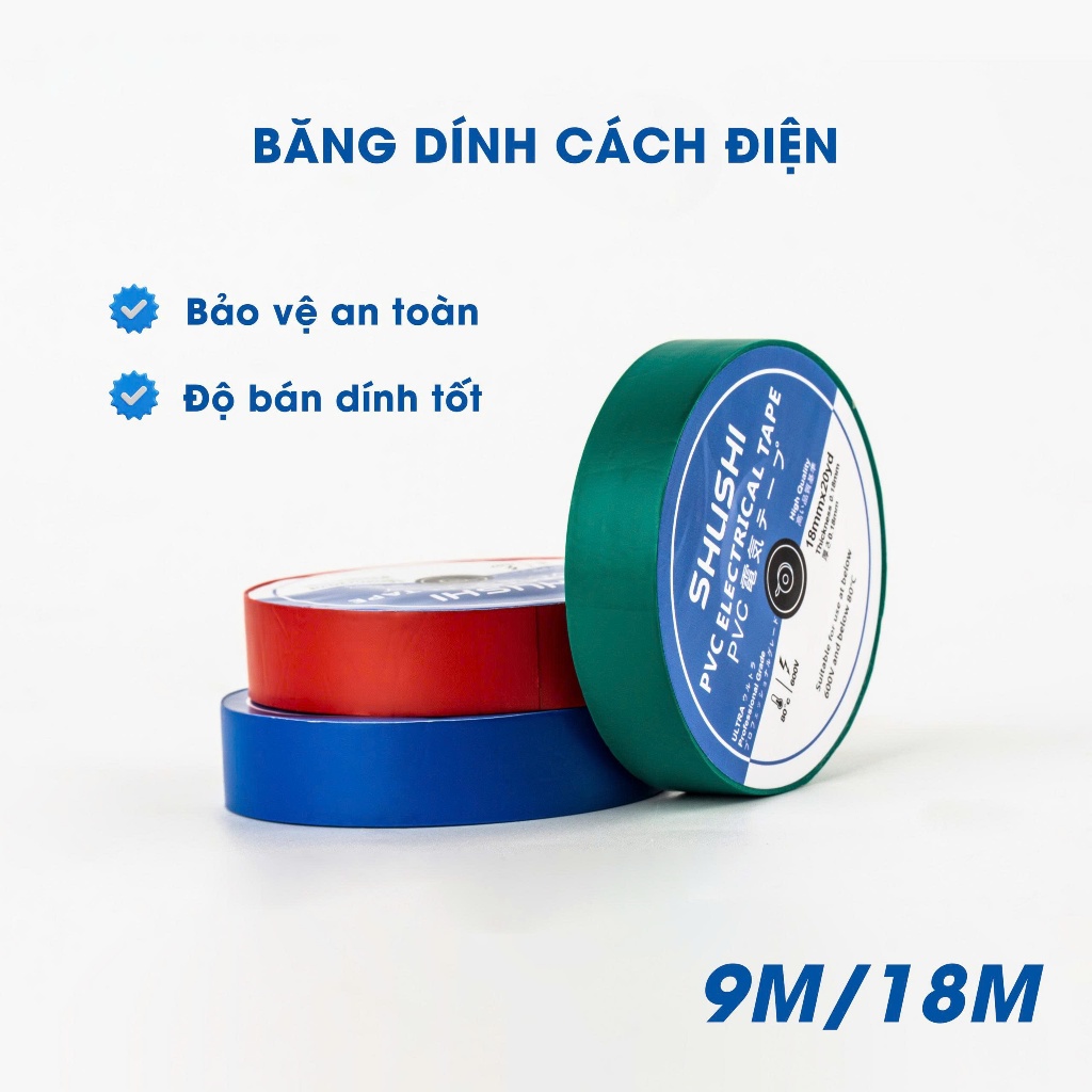 Băng Keo Cách Điện ShuShi Thương Hiệu Nhật Bản P101N-180