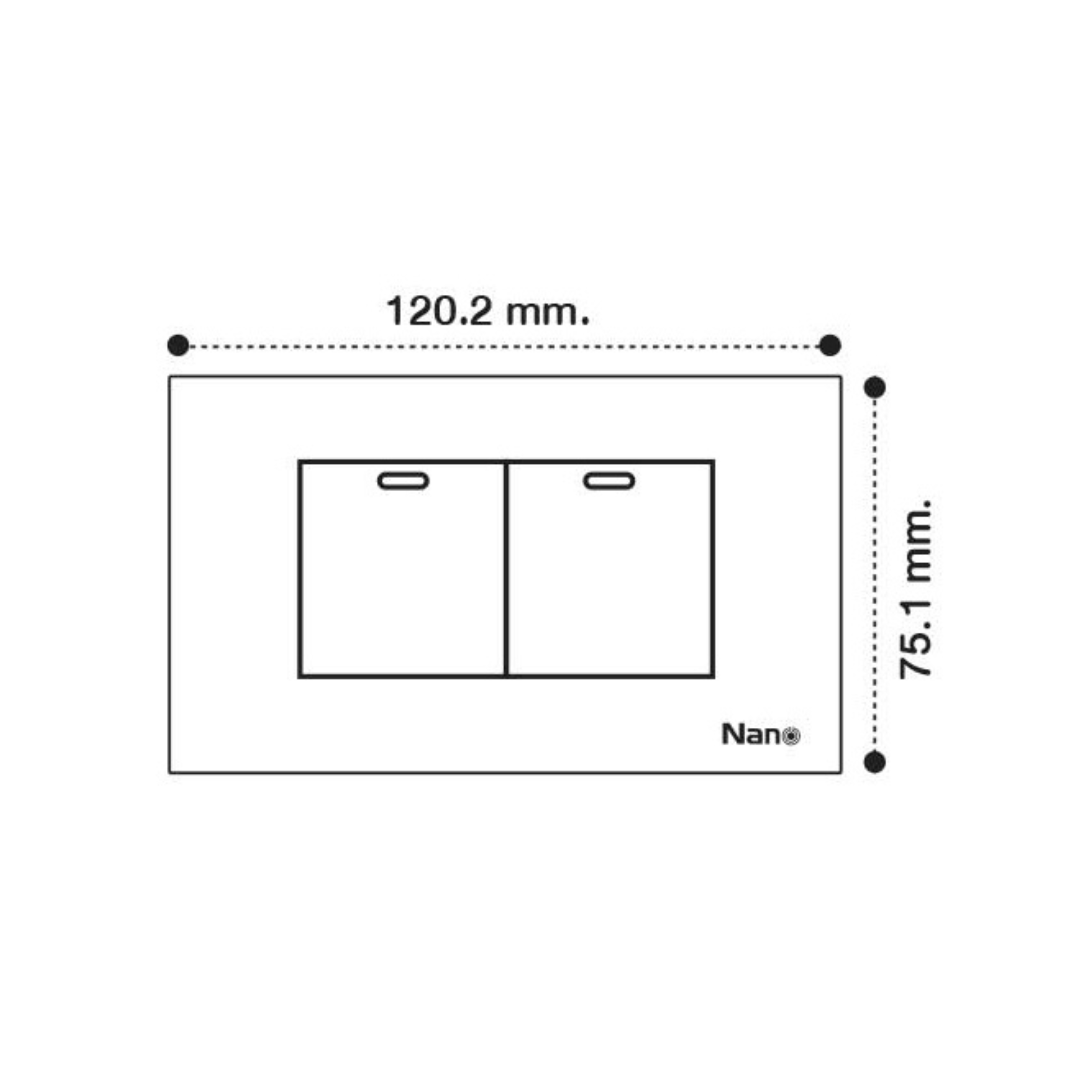 BỘ MẶT NHỰA + 2 CÔNG TẮC TO  CP11-W