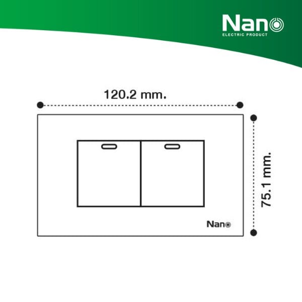BỘ MẶT NHỰA + 2 CÔNG TẮC TO  CP11-W
