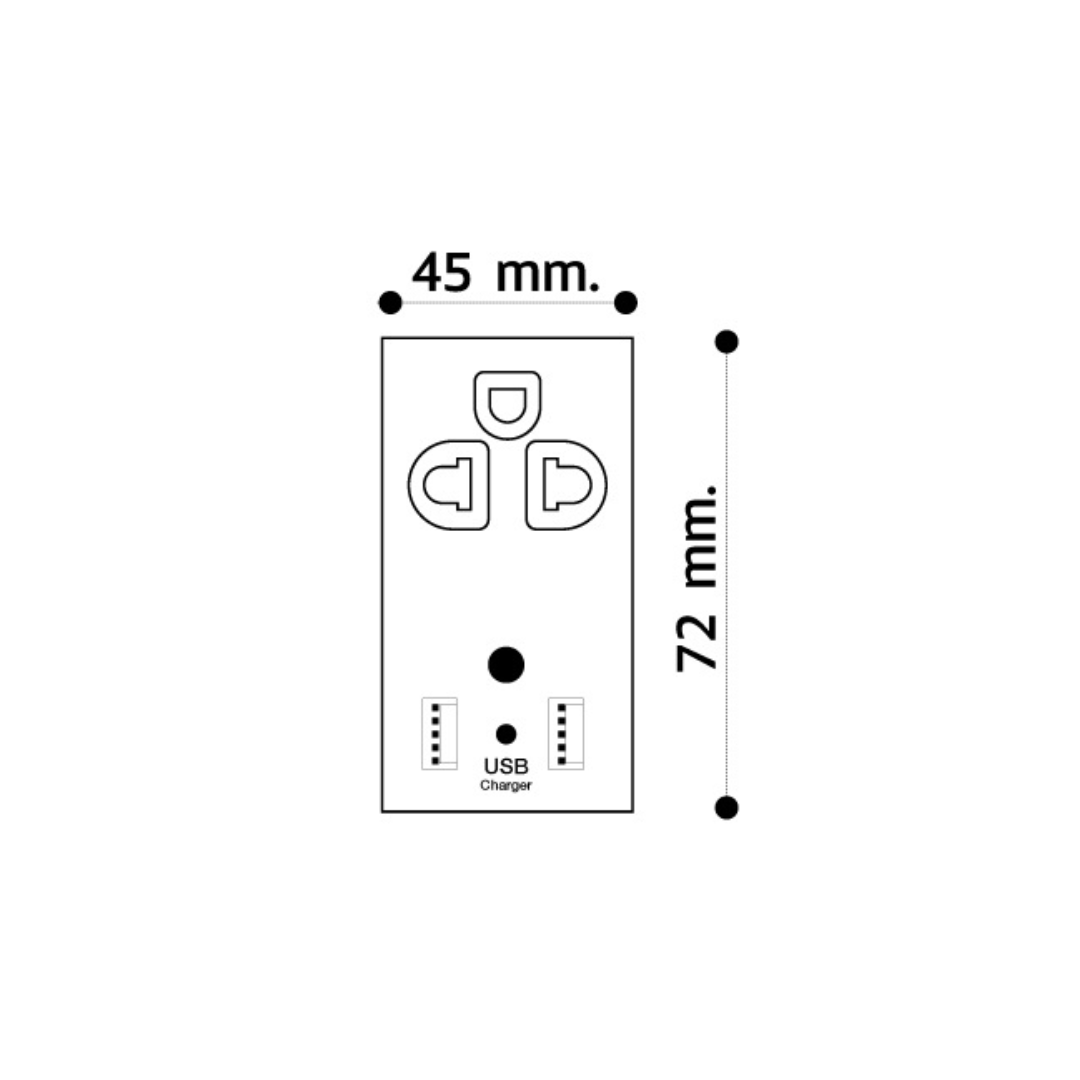 1 Ổ CẮM KÈM 2 Ổ SẠC USB - UR-P603UW