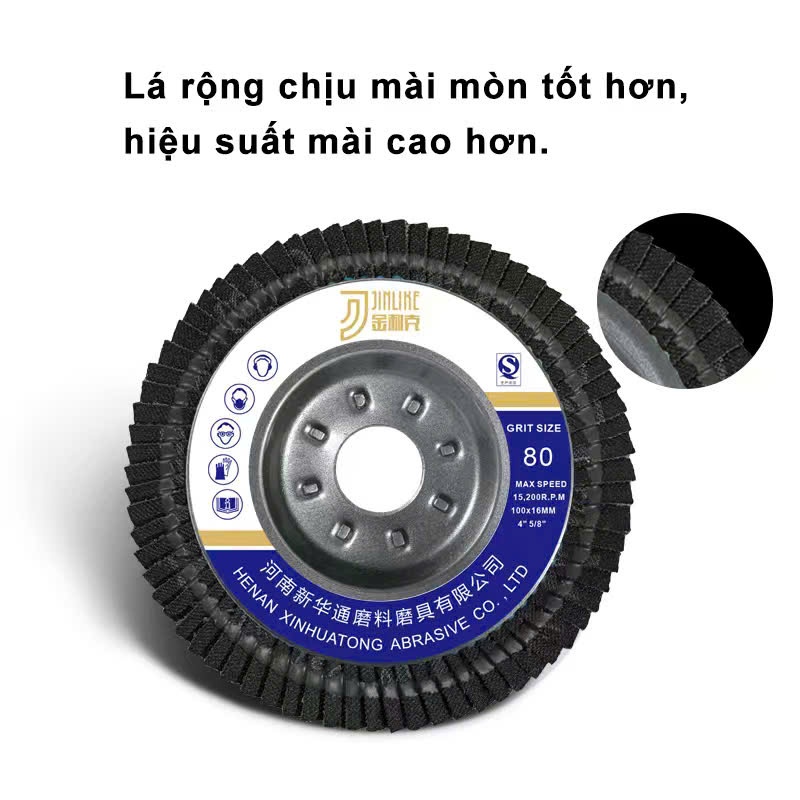 Đá Mài Xếp A120 100mm JINLIKE Chính Hãng Hàng Nhập Khẩu