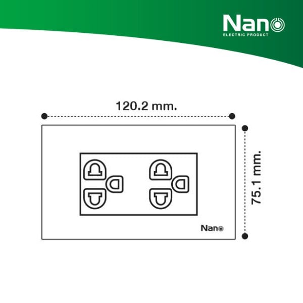 BỘ MẶT NHỰA + 1 Ổ CĂM ĐÔI CP55R-W