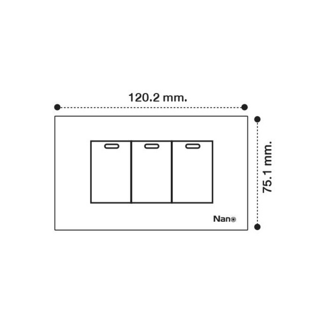 BỘ MẶT NHỰA + 3 CÔNG TẮC CP111-W/B