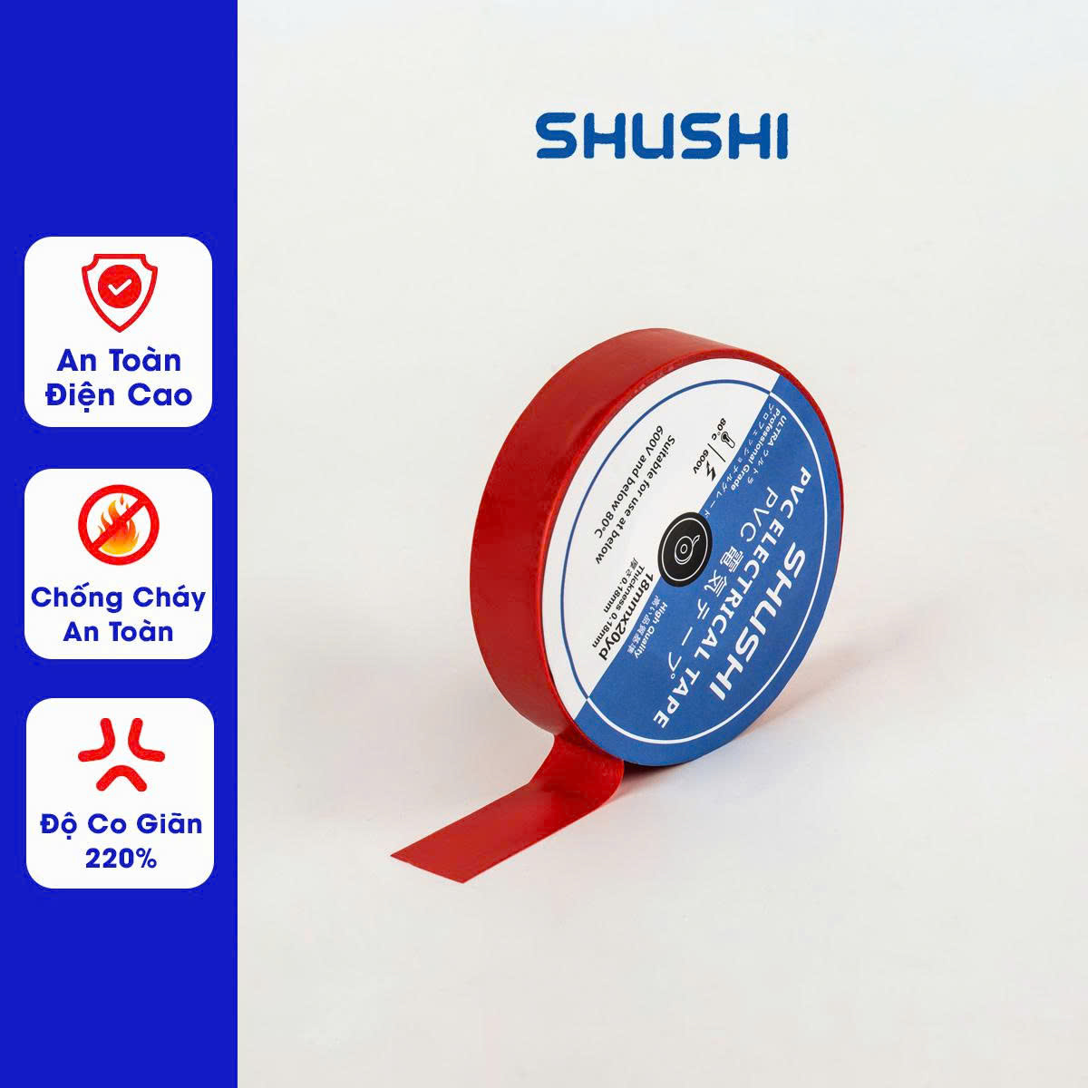 Băng Keo Cách Điện ShuShi Thương Hiệu Nhật Bản P101N-180