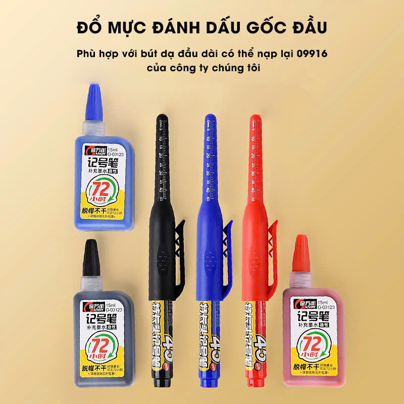 Bút Lấy Dấu Gevana Ngòi Dài 45mm, Bút Lấy Dấu Chống Khô Mực 72h