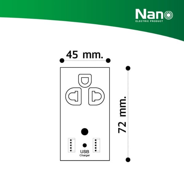 1 Ổ CẮM KÈM 2 Ổ SẠC USB - UR-P603UW