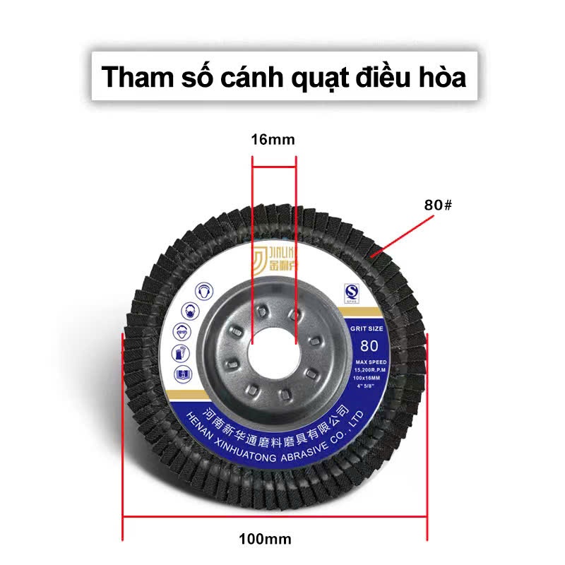 Đá Mài Xếp A60 100mm JINLIKE Chính Hãng Hàng Nhập Khẩu
