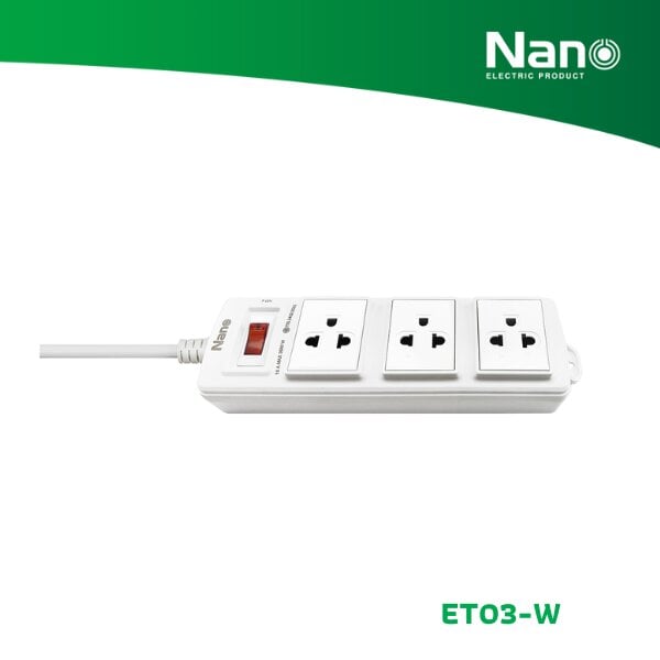 3 Ổ CẮM + DÂY DÀI 3M, 5M 10A/16A - ET03-10A/16A-3M/5M-W/B