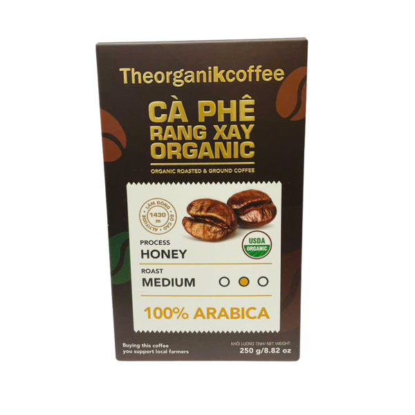 Cà phê 100% Arabica rang xay hữu cơ - 250g
