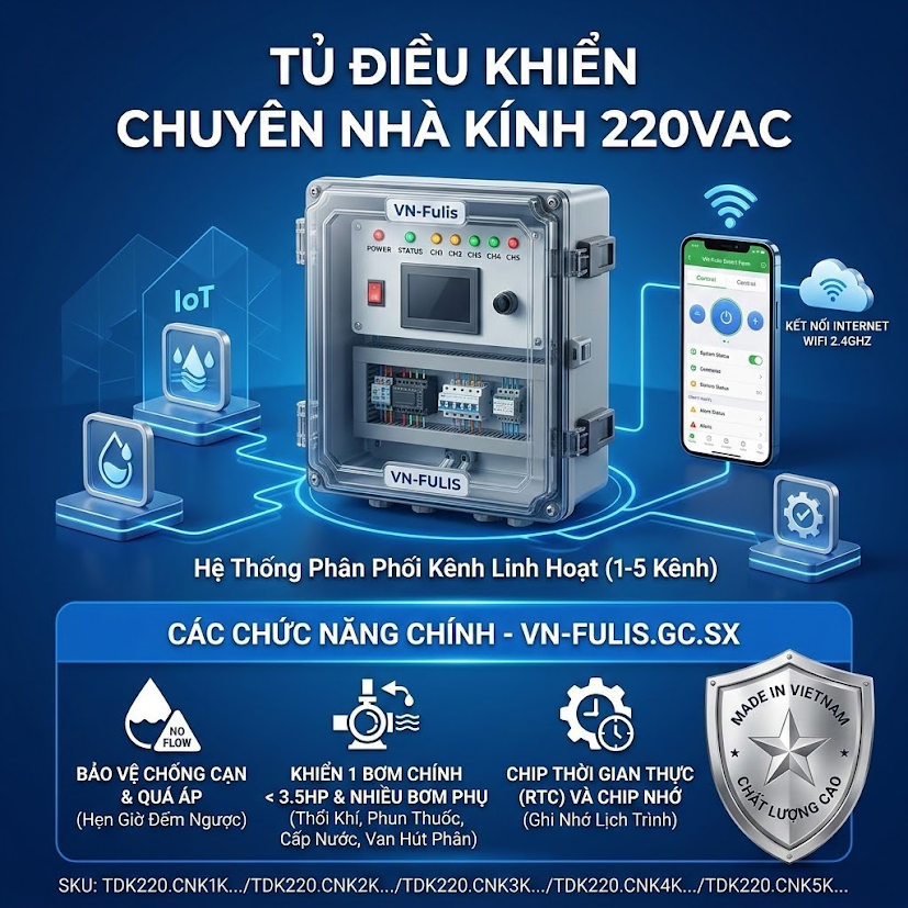 TỦ ĐIỀU KHIỂN CHUYÊN NHÀ KÍNH 220VAC