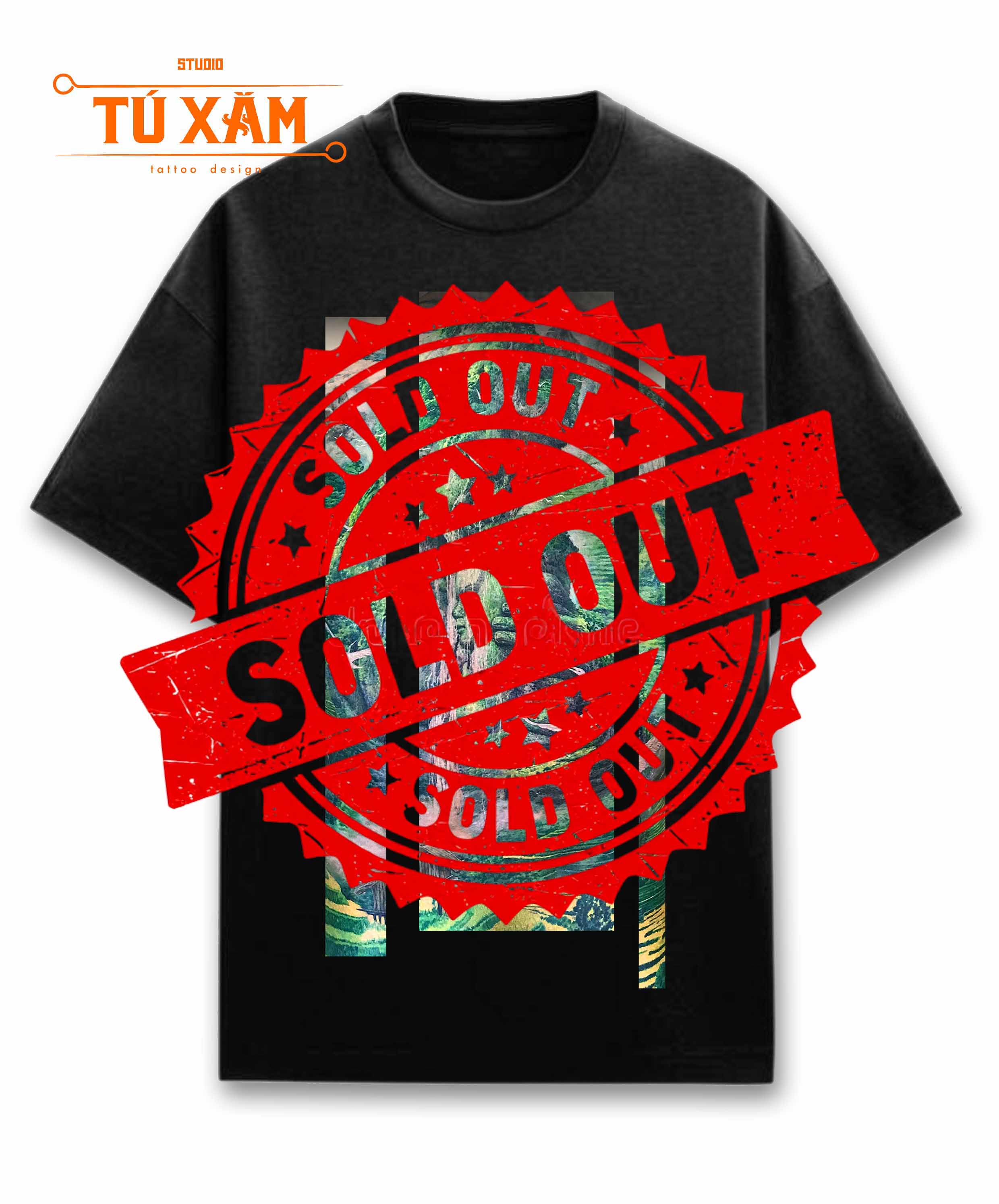 Áo thun hình xăm – Người đàn bà hóa đá – unisex form rộng tay lỡ, cotton 100% 250gsm, in DTG siêu thoáng, tattoo art cao cấp,  độc quyền Master Tú Đen