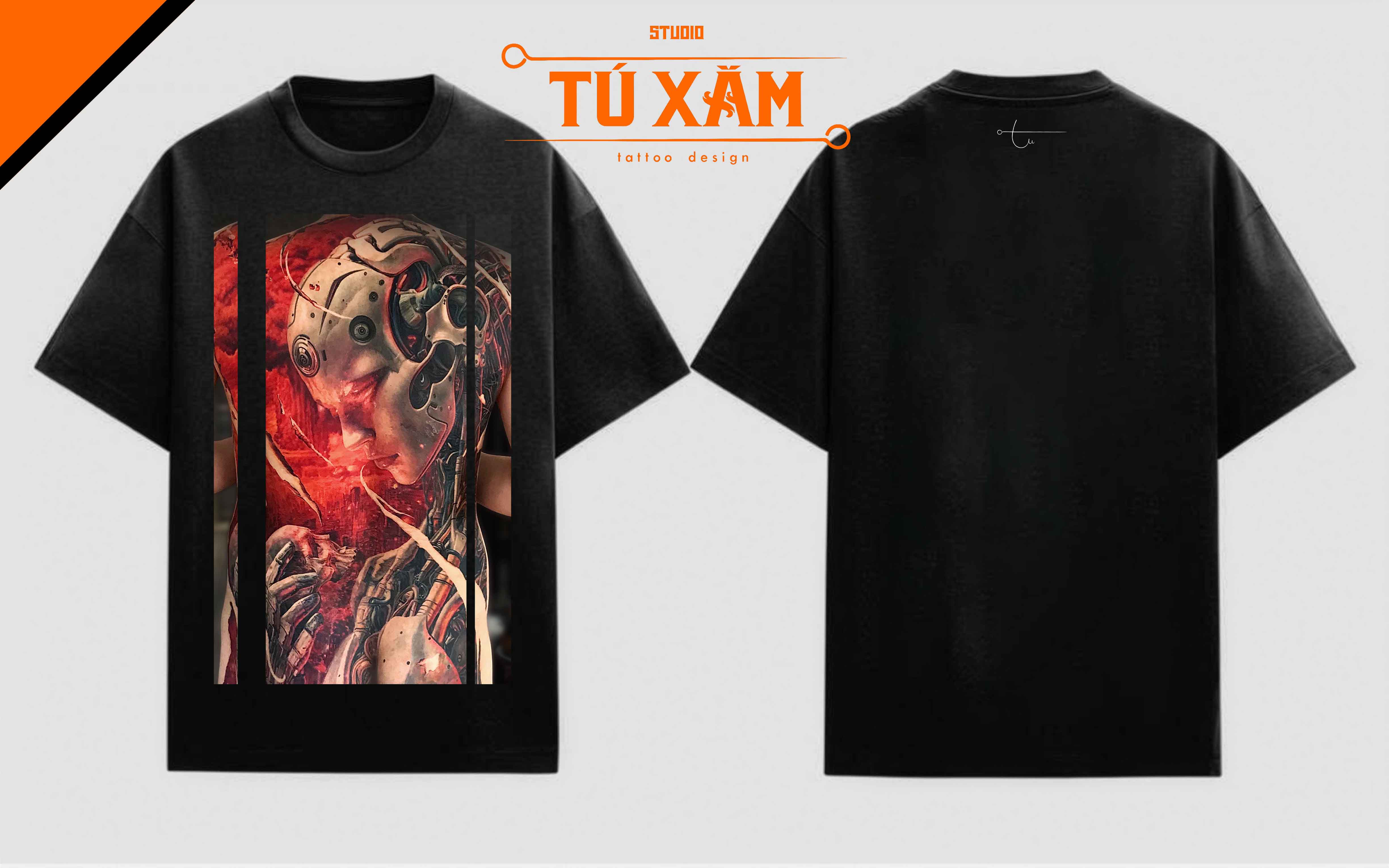 Áo thun hình xăm  – The Last Human – unisex form rộng tay lỡ, cotton 100% 250gsm, in DTG siêu thoáng, thiết kế tattoo art cao cấp, độc quyền Master Tú Đen