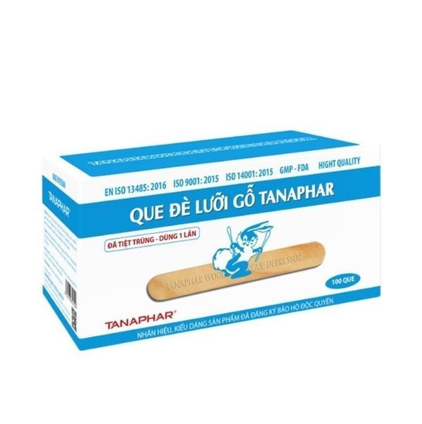 Que đè lưỡi gỗ Tanaphar – tiệt trùng, dùng 1 lần, đạt chuẩn ISO & GMP, hỗ trợ vệ sinh – thao tác trong studio tattoo